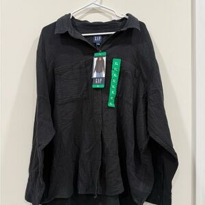 GAP Charcoal Button-Up Shirt Woman’s